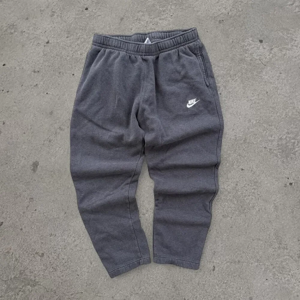 Nike Charcoal Gray Joggers with White Swoosh
